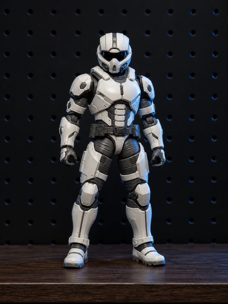 Arctic Ops action figure on a display shelf